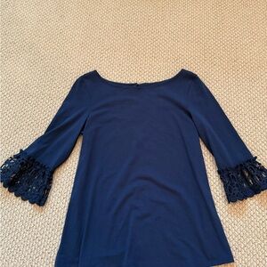 Lilly Pulitzer Blue 3/4 Sleeve Blouse